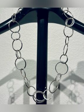 Daisy Fuentes Silver Tone Circle Link Necklace